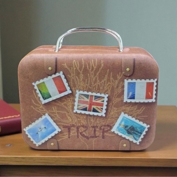 Metal box Mini suitcase storage with two handles jewelry,eyelashes,party gift - Picture 8 of 15